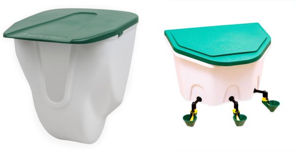 Futter- (VFeedr) und Trinkautomat (AviAqua) - 2er Set
