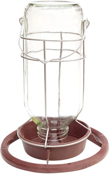 Drinker/ feeder with glass insert - (1l)