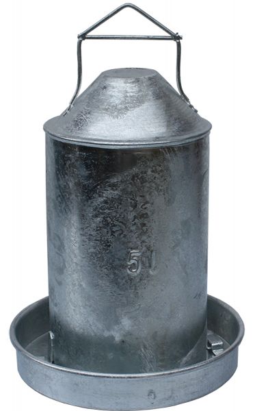 Poultry drinker - galvanized (5 l)