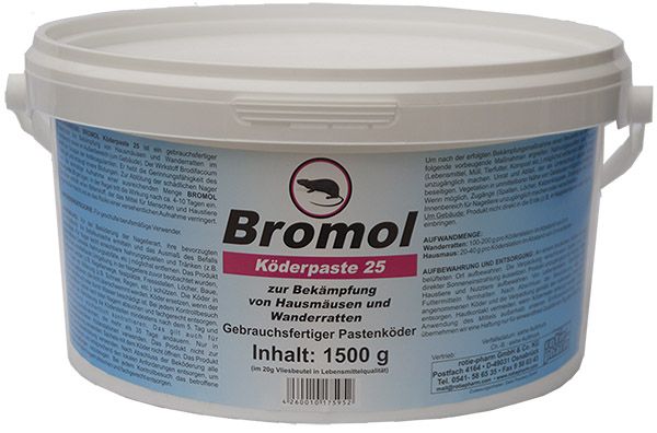 Bromol Pastenköder gegen Ratten und Mäuse (1.500 g)