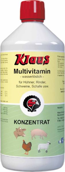 Multivitamin for hens, cows, pigs etc. (1000ml)