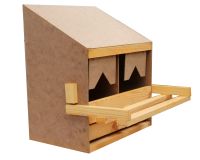 Legenest aus Holz mit 2 Legebuchten OBERTEIL - klein für kleine bis mittelgroße Rassen Legenest aus Holz mit 2 Legebuchten OBERTEIL - klein für kleine bis mittelgroße Rassen