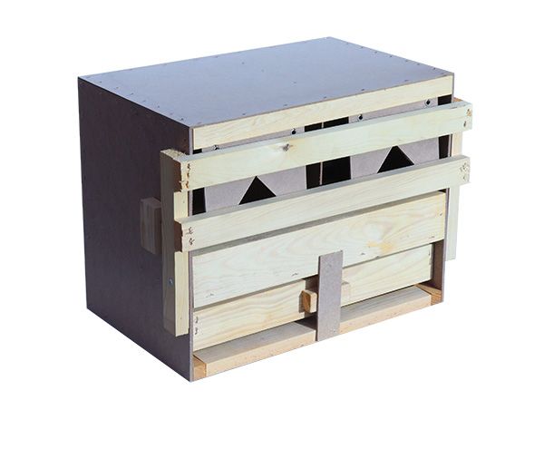 Legenest aus Holz mit 2 Legebuchten UNTERTEIL - klein für kleine bis mittelgr