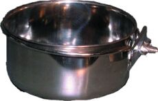 Edelstahlnapf mit Schraubhalterung (0,9l) - Bild 1