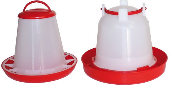 2 teiliges Set - Futterautomat (1 KG) und Tränke (1,5 L) für Küken/Wachteln