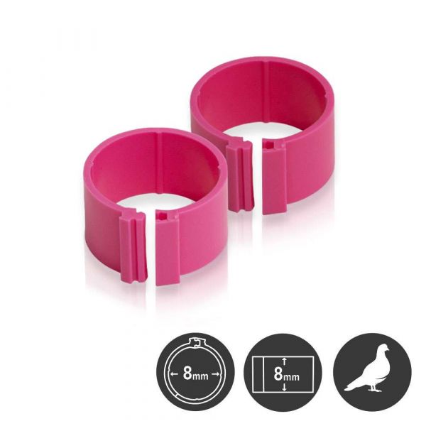 Geflügelring 8 mm (25 Stück / Beutel) !br! Verschiedene Farben