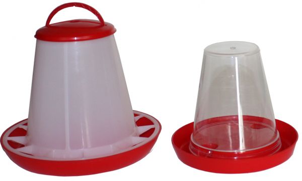 Set of feeder (1 kg) and drinker (0,6 l) for chicks and quails